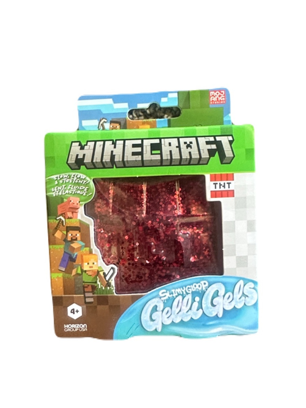 Minecraft x Slimygloop Gelli Gels Squish Red Cube NEW